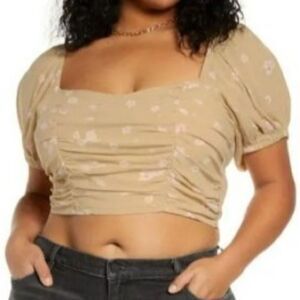 BP. Floral Corset Crop Top 2X NWT